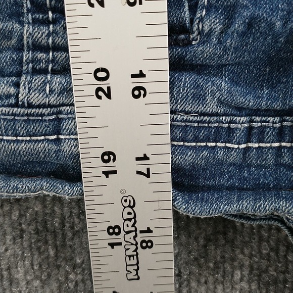 WallFlower Girls Hooded Denim Jean Jacket Blue Green Camo Large Layered Look - Picture 11 of 12